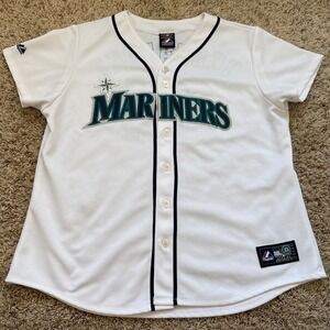Vintage Y2K MLB Majestic Seattle Mariners Felix Hernandez 34 Jersey Womens XL